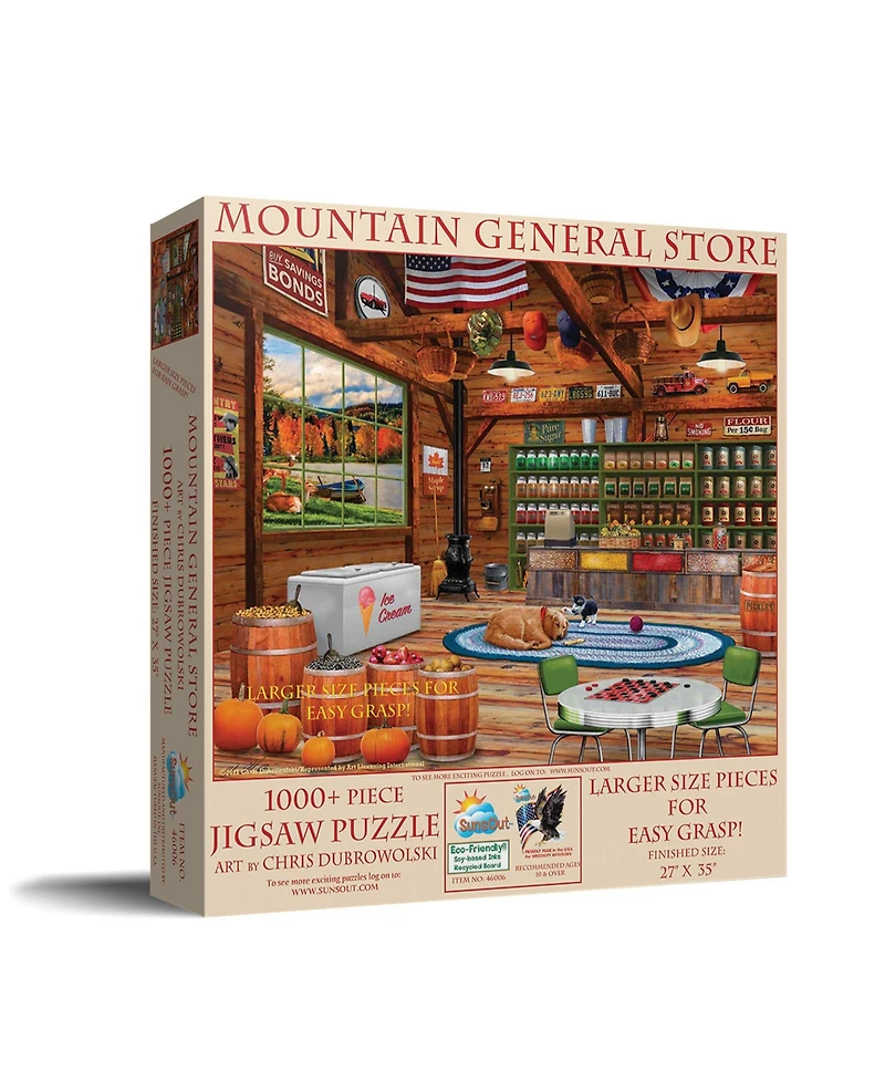 SunsOut Mountain General Store 1000 piece Jigsaw Puzzle for Adults Large Pieces