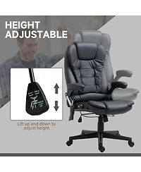 Homcom High-Back Vibration Massage Chair, Heating Office Chair