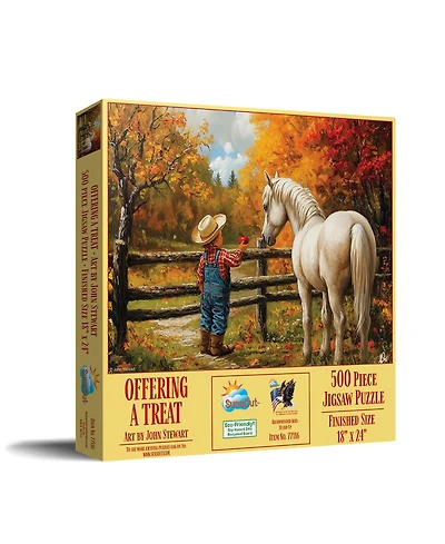 SunsOut Offering a Treat, Horse 500 piece Jigsaw Puzzle for Adults