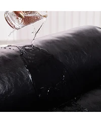 Streamdale Furniture Medieval Modern Leather Lounge Chair - Antique Black