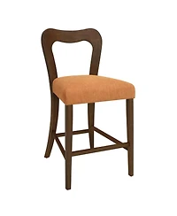 Streamdale Furniture Counter Stool Without Arm(walnut+caramel) Set of 2