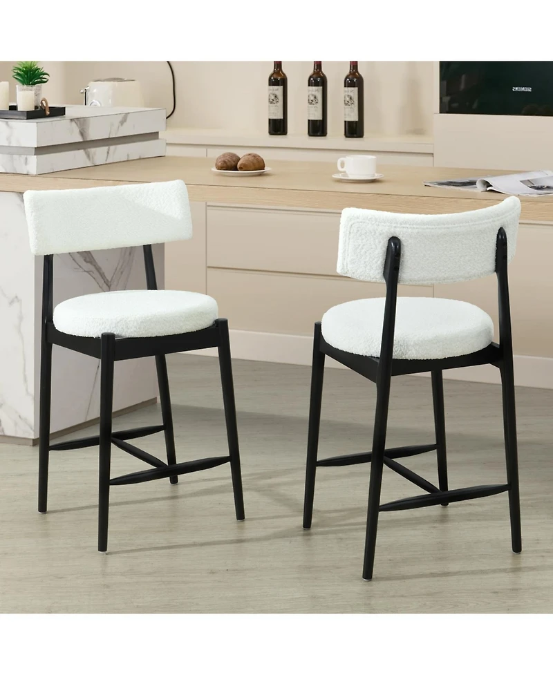 Streamdale Furniture Mid Century Modern Counter Stool (Sets of 2)