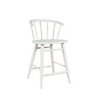 Jofran Fitz Traditional Solid Wood Curved Back Spindle Counter Stool