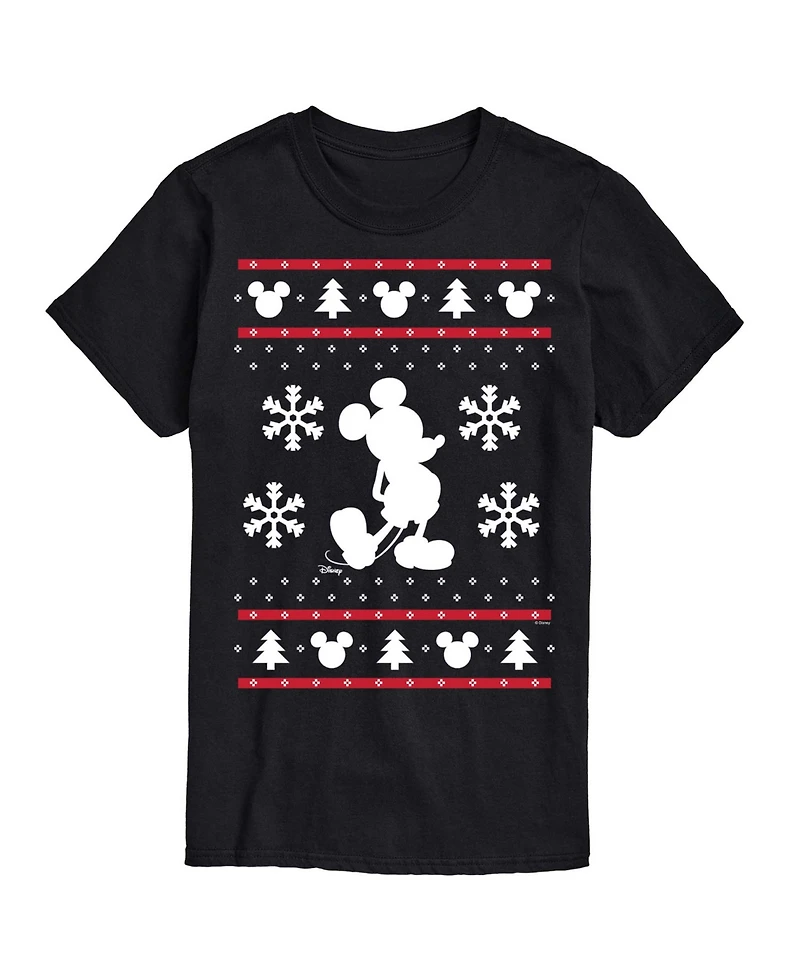 Airwaves Men's Disney Christmas Mickey Graphic Crewneck T-Shirt