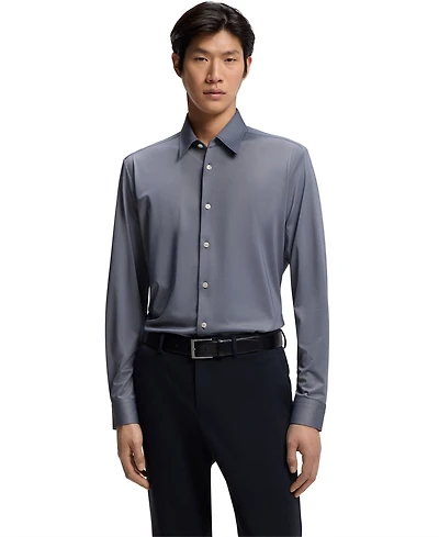 Boss by Hugo Boss Men's Regular-Fit Performance-Stretch Oxford Dress Shirt