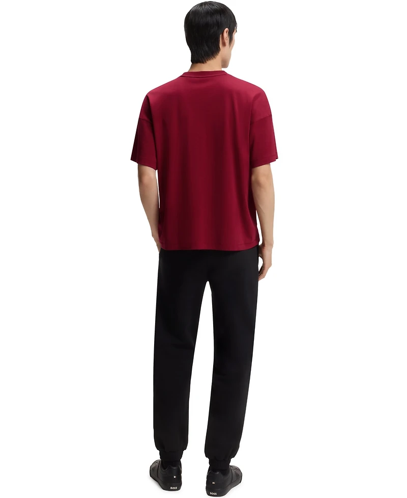 Boss by Hugo Men's Cotton-Jersey Logo Artwork T-Shirt
