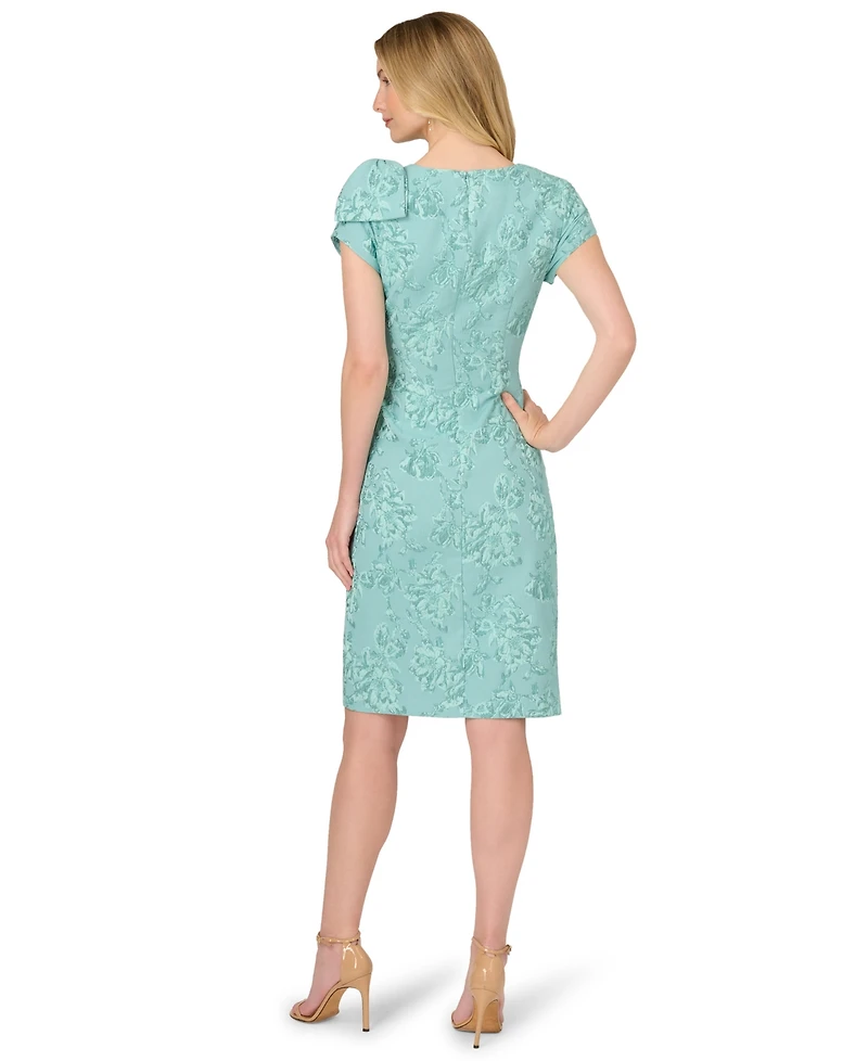 Adrianna Papell Women's Crewneck Bow Dress