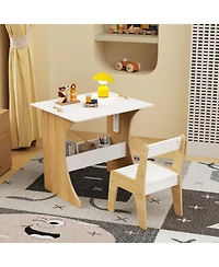 Streamdale Furniture Kids Wooden Table & Chair Set - Convertible Tabletop