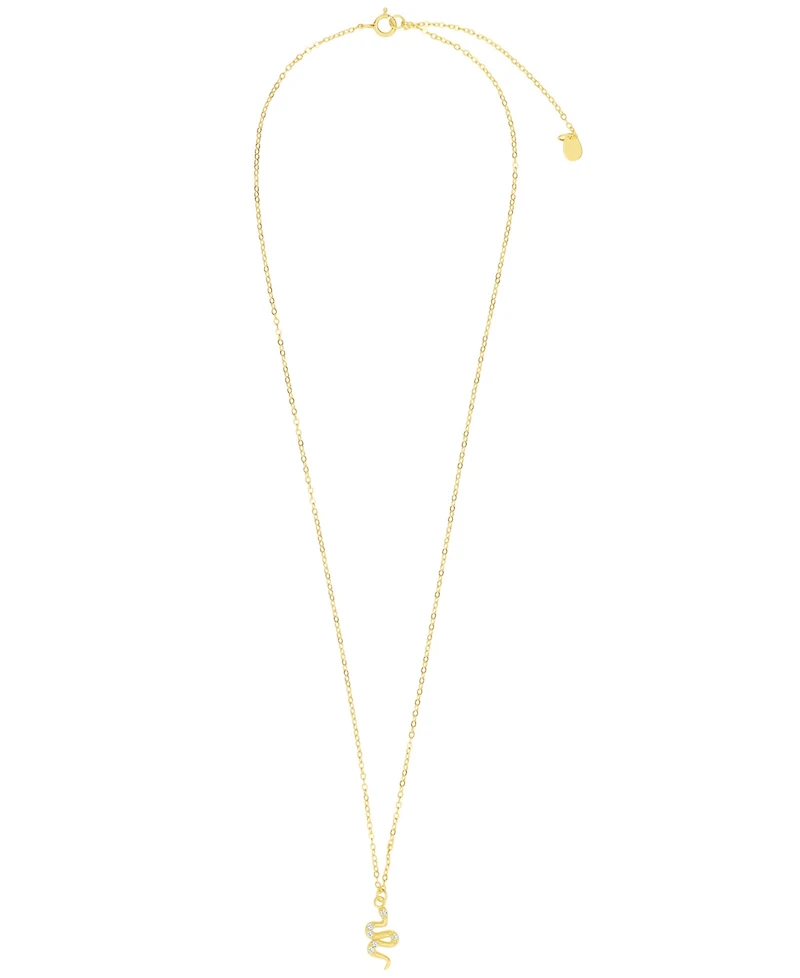 Macy's Cubic Zirconia Snake Pendant Necklace