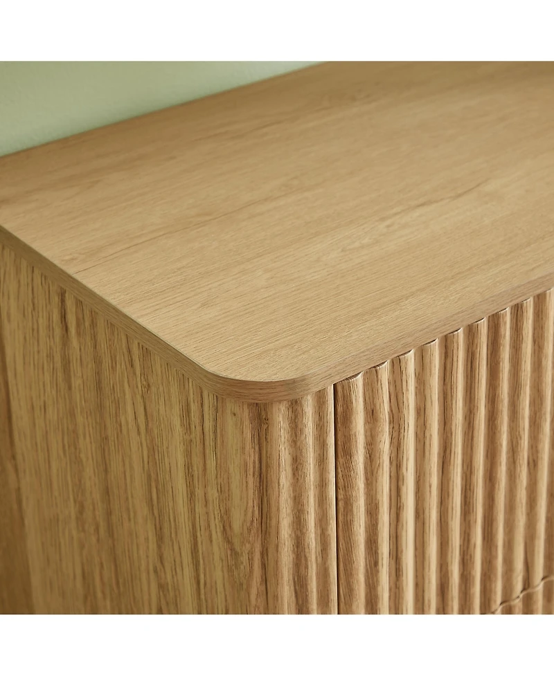 Streamdale Furniture 3 Drawer Dresser Set - Modern Nightstand, Oak Finish