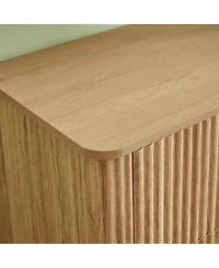 Streamdale Furniture 3 Drawer Dresser Set - Modern Nightstand, Oak Finish