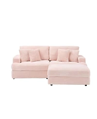 Streamdale Furniture Corduroy Sofa w/ Storage, Pillows - Living Room/Office