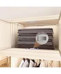 Streamdale Furniture Portable Wardrobe Closet Organizer, 12 Cubes & Hanging Rod