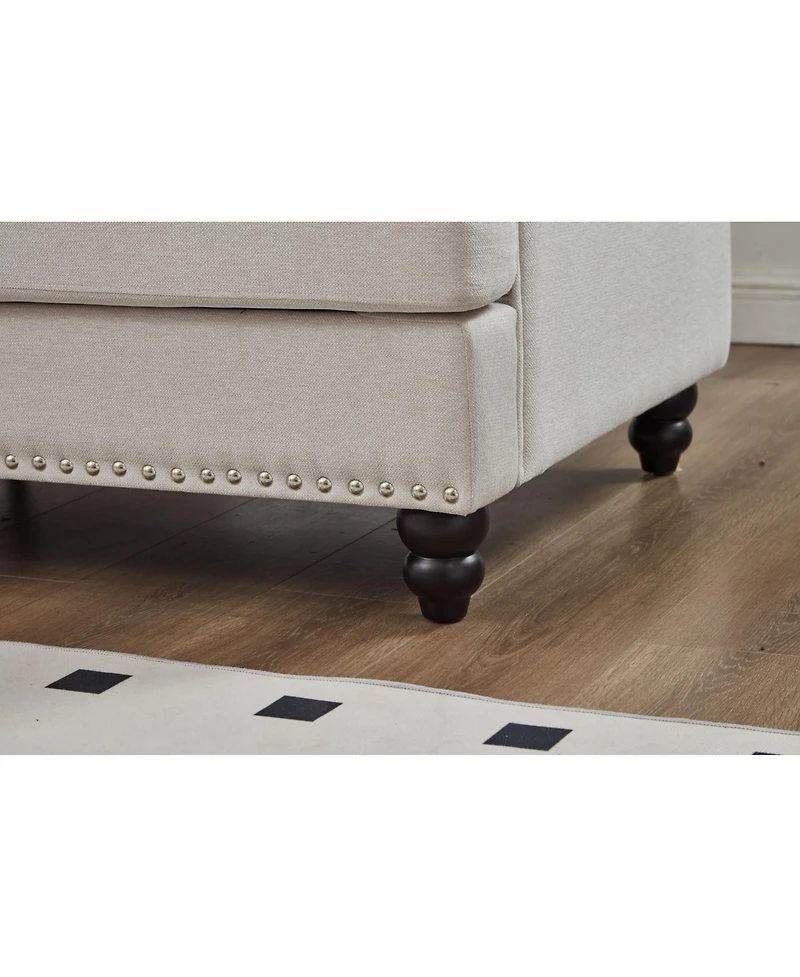 Streamdale Furniture 59.5" Modern Beige Loveseat