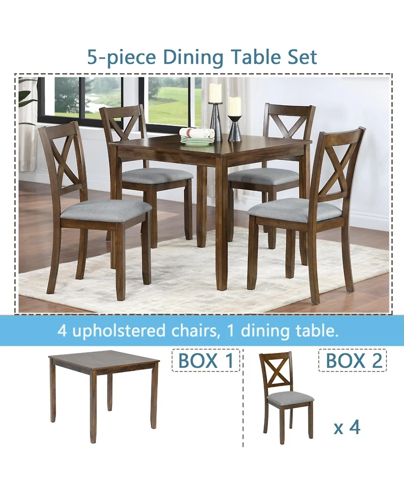 Streamdale Furniture Streamdale Modern 5-Piece Dining Set