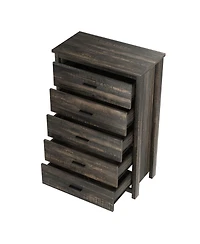 Streamdale Furniture Queen Bed Set- Storage Headboard, Nightstands, Dresser