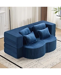 Streamdale Furniture Streamdale Queen Chenille Foldable Sofa Bed