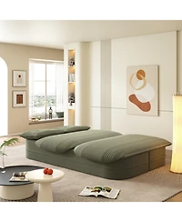 Streamdale Furniture 78.7" Modern Foldable Sofa Bed with Blanket & Pillows