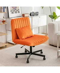 Streamdale Furniture Orange Velvet Criss Cross Office Chair