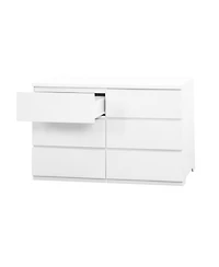 Streamdale Furniture 6 Drawer Wood Storage Cabinet Dresser Organizer