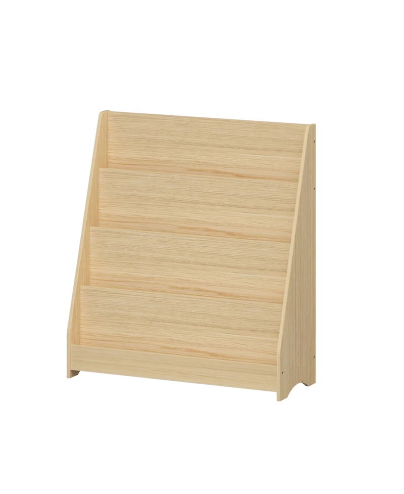 Streamdale 4-Tier Kids Bookshelf, Toddler Book Display, Natural
