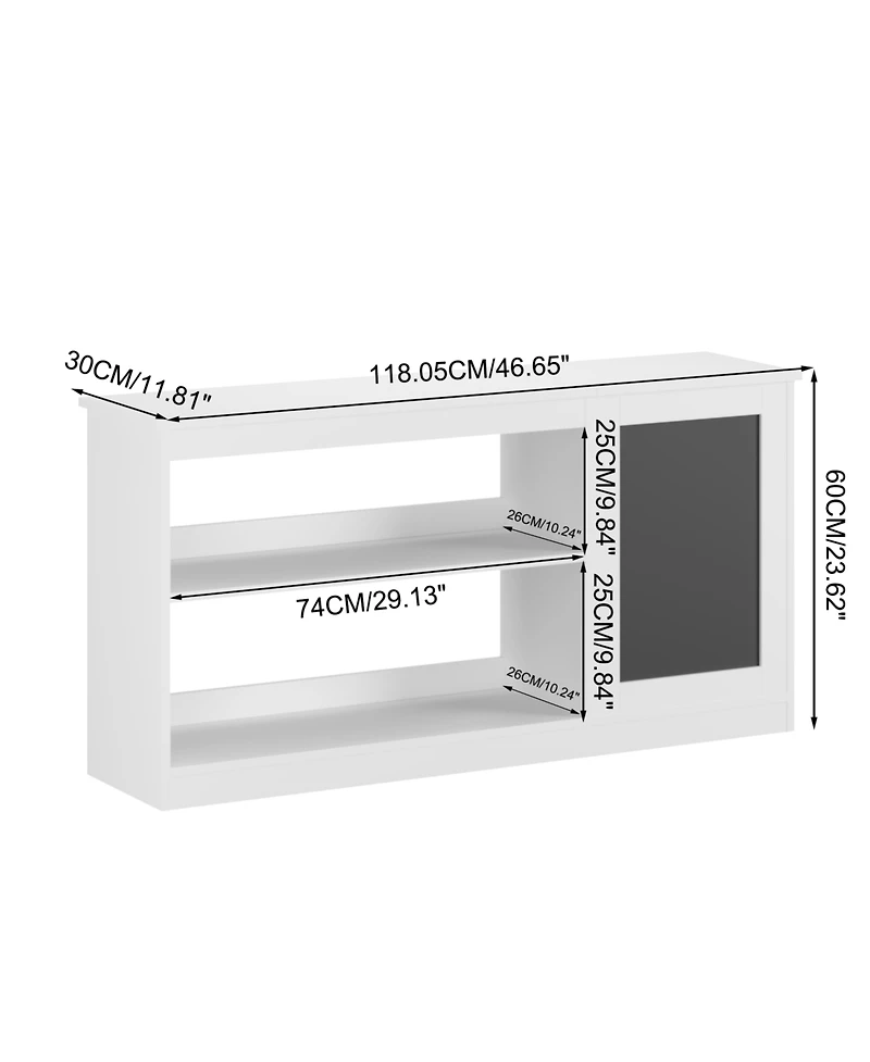 Streamdale Kids Bookshelf Toy Storage Cabinet Chalkboard - White Organizer
