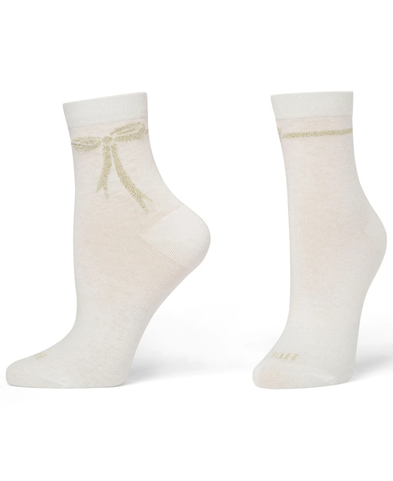Hue Women's 2-Pack Metallic Bow Socks