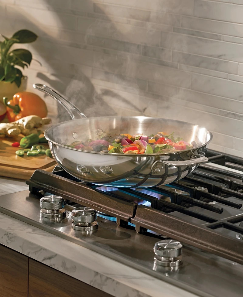 Anolon EverLast Stainless Steel 12.5" Tri-Ply Clad Stir Fry Pan