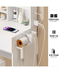 Streamdale Furniture Chic Vanity with Led Lights and Video Guide