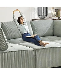 Streamdale Furniture U-Shaped Modular Sectional Sofa with Reversible Chaise