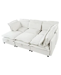 Streamdale Furniture Modern 6-Seater Modular Sofa with Storage + Sofa Bed