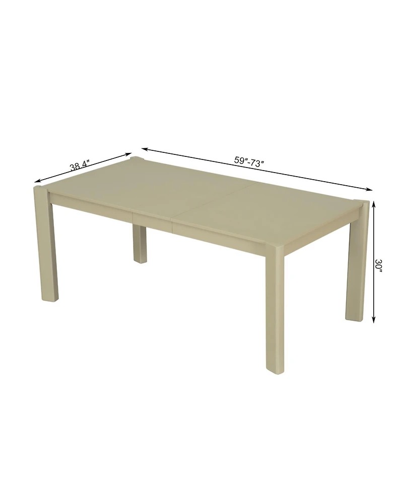 Streamdale Furniture Expandable Walnut Farmhouse Dining Table (59-73")