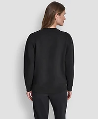 Dkny Sport Women's Metallic Crewneck Sweatshirt