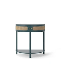 Streamdale Furniture Rattan Door Half Moon End Table