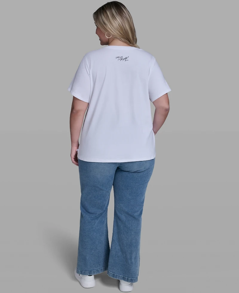 Karl Lagerfeld Paris Plus Embellished Eiffel T-Shirt