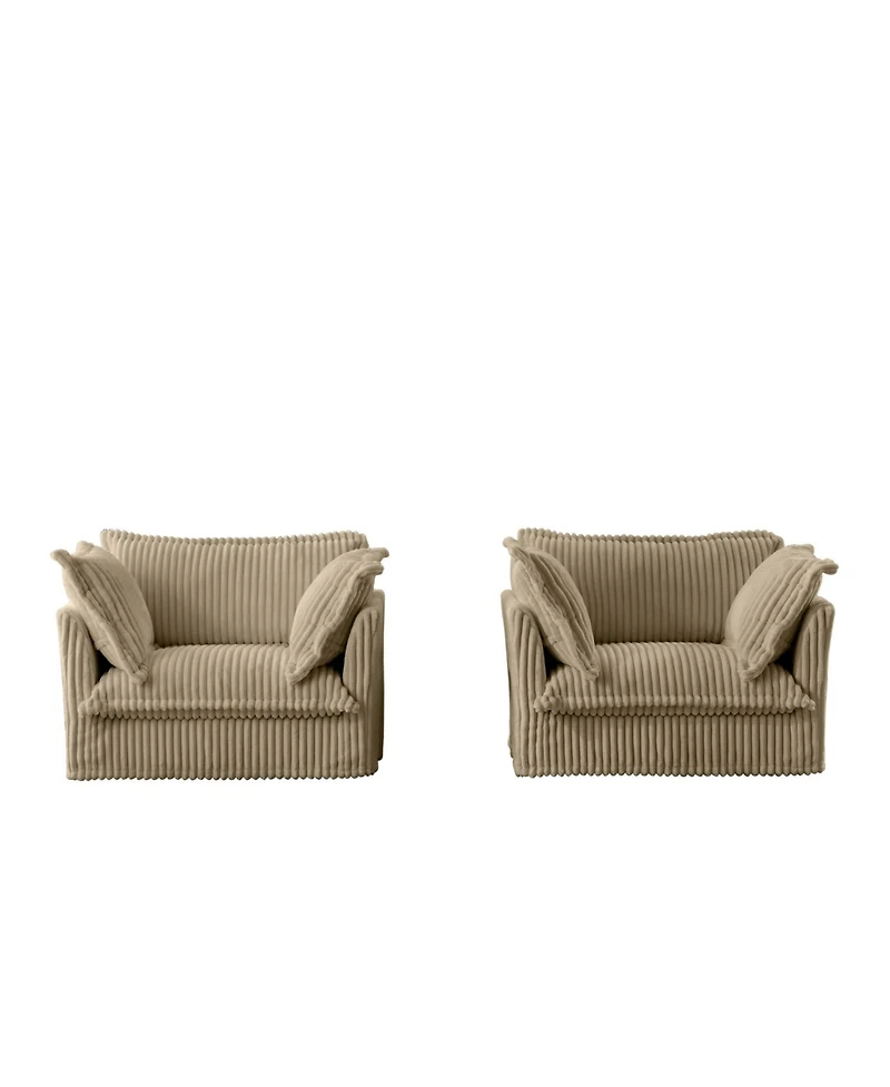 Streamdale Furniture Set of 2 Slipcovered Armchairs