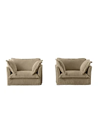 Streamdale Furniture Set of 2 Slipcovered Armchairs