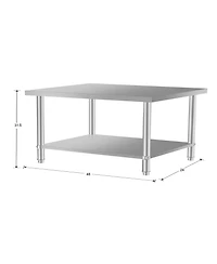 Streamdale Furniture Stainless Steel Kitchen Prep Table 48"x24"