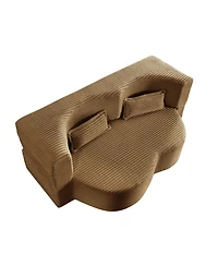 Streamdale Furniture Convertible Corduroy Floor Sofa Bed with Pillows