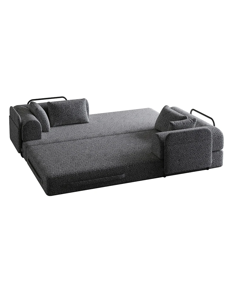 Streamdale Furniture Streamdale 78.7" Convertible Sleeper Sofa Bed with Pillow & Side Pocket