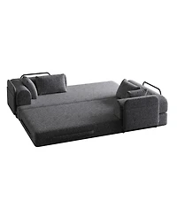 Streamdale Furniture Streamdale 78.7" Convertible Sleeper Sofa Bed with Pillow & Side Pocket