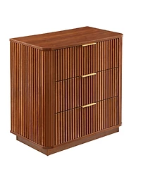 Streamdale Furniture Streamdale 3 Drawer Dresser Set - Modern Wave Design