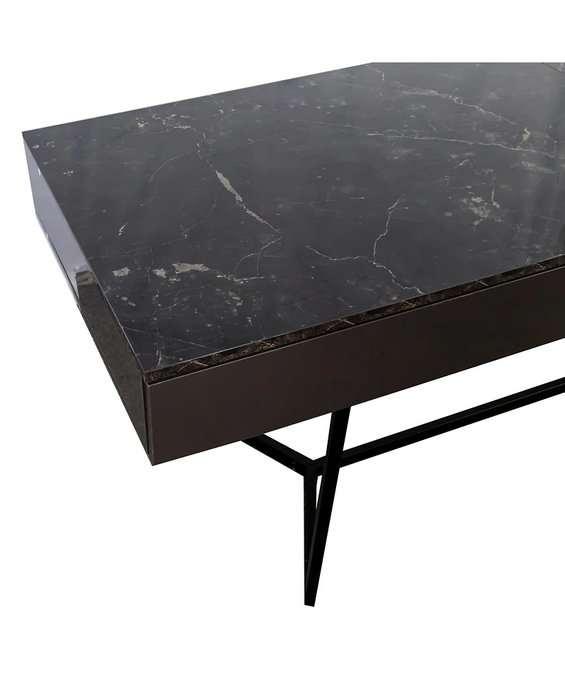 Streamdale Furniture Modern Black 70.87" Computer Desk, Study & Work Desk, Y-Shaped Metal Legs