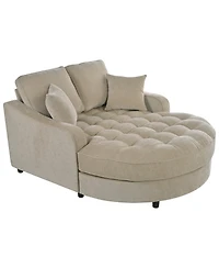 Streamdale Furniture 55" Modern Chaise Lounge Sofa Bed with Tufted Seat