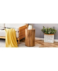 Streamdale Furniture Patterned Cylindrical Table - Versatile for Dining, Coffee, or Desk Use