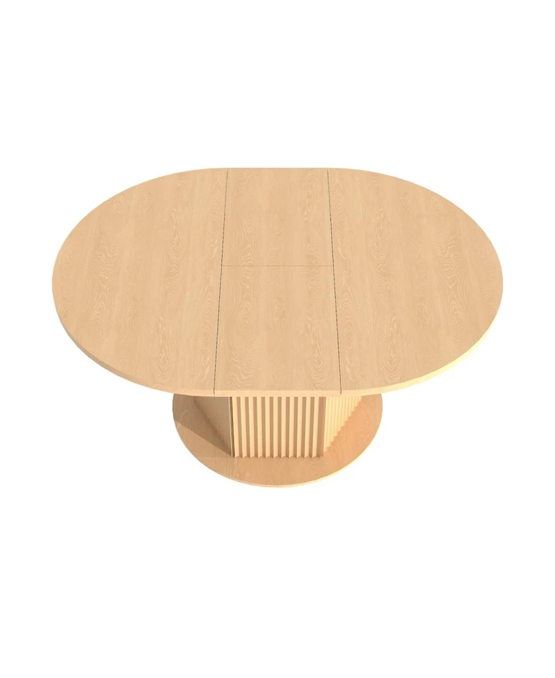Streamdale Furniture Round Dining Table, Bump Texture Base
