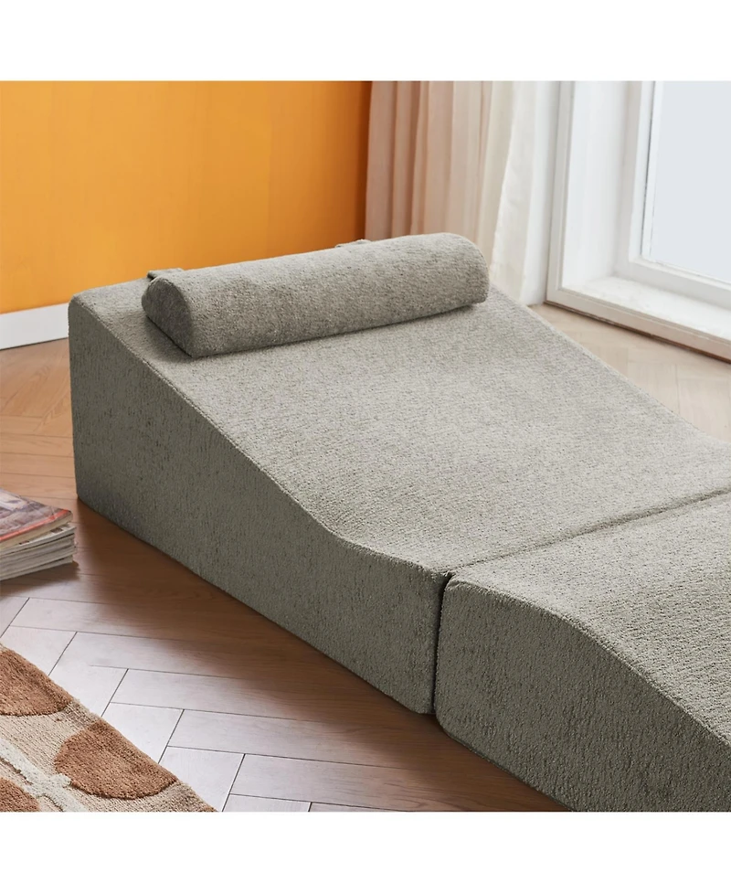 Streamdale Furniture Foldable Sponge Sofa Bed- Portable Lounger for Living Room and Bedroom