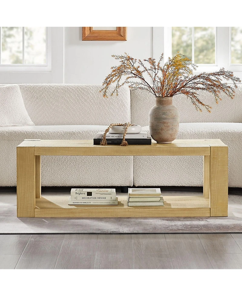 Streamdale Furniture Streamdale Modern 48" Rectangular 2-Tier Coffee Table
