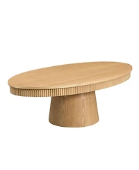 Streamdale Furniture Modern Oval Drum Coffee Table - 47.24 Inch, Natural