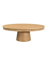 Streamdale Furniture Modern Oval Drum Coffee Table - 47.24 Inch, Natural
